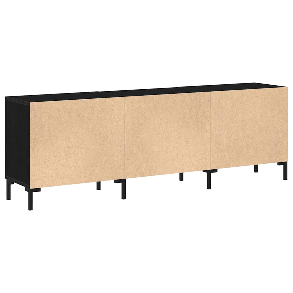 TV-Schränk Schwarz Eichen-Optik 150 x 30 x 50 cm Holzwerkstoff