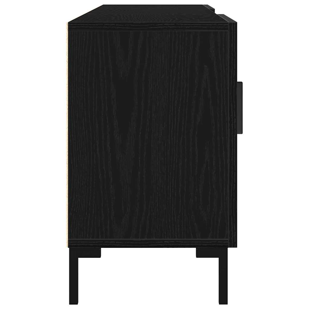 TV-Schränk Schwarz Eichen-Optik 150 x 30 x 50 cm Holzwerkstoff