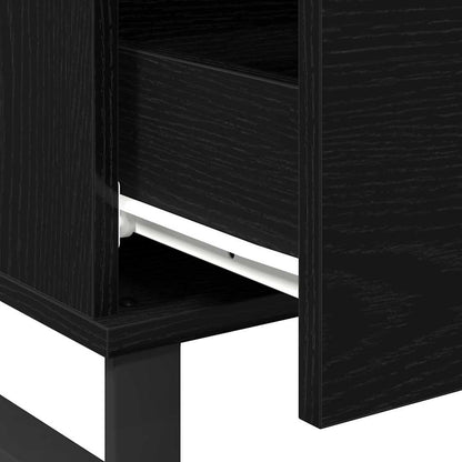 Couchtisch Schwarz Eichen-Optik 90 x 50 x 36,5 cm Holzwerkstoff