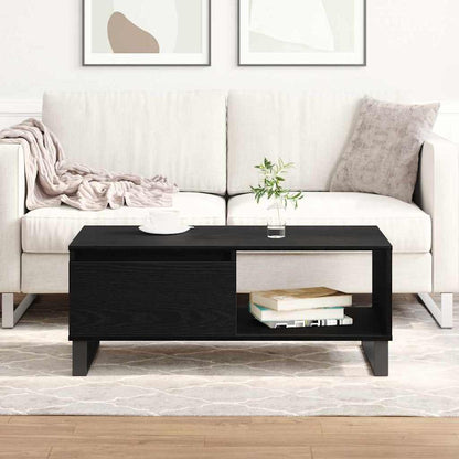 Couchtisch Schwarz Eichen-Optik 90 x 50 x 36,5 cm Holzwerkstoff