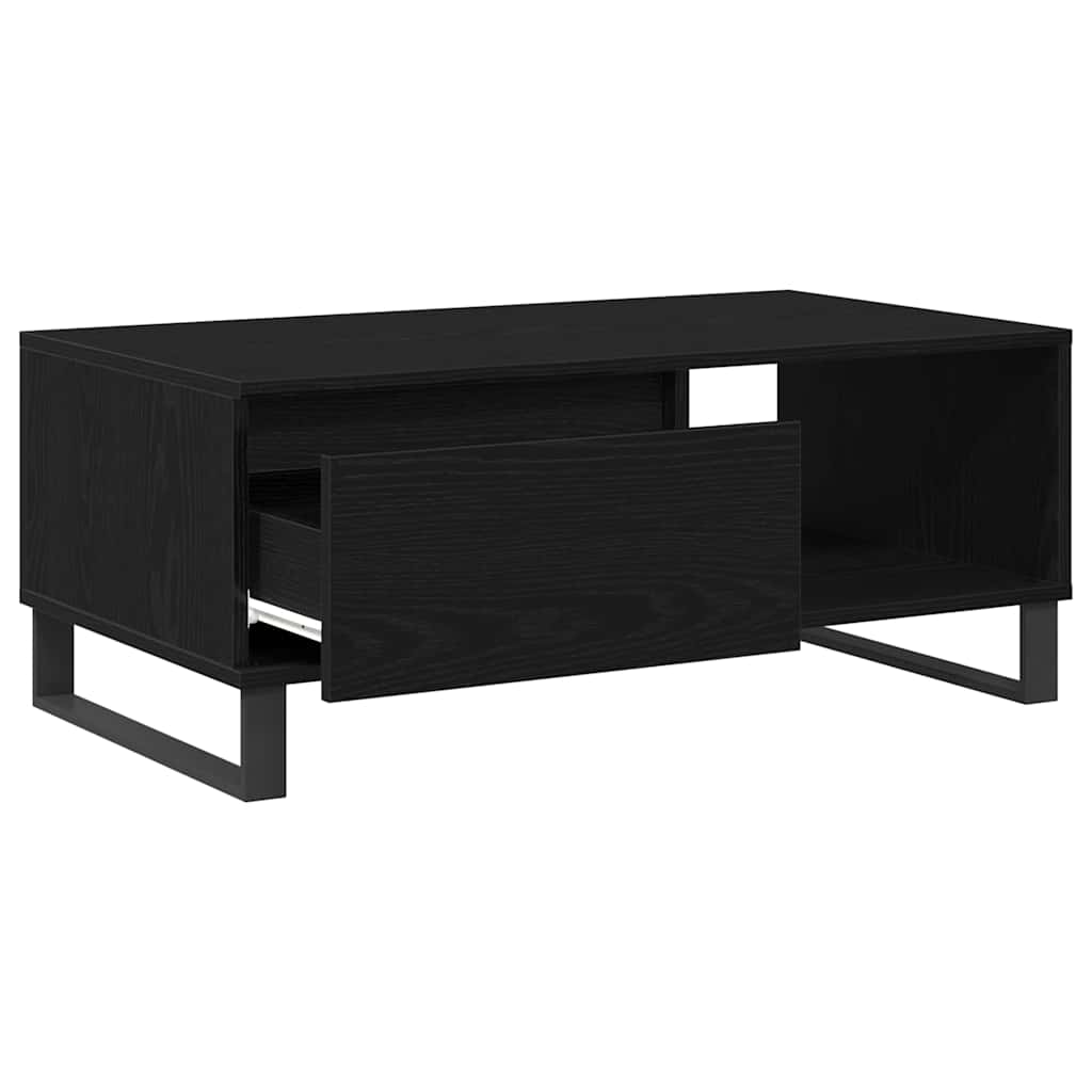 Couchtisch Schwarz Eichen-Optik 90 x 50 x 36,5 cm Holzwerkstoff