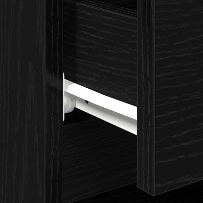 Nachttisch 2 stk. Schwarz Eichen-Optik 40 x 35 x 50 cm