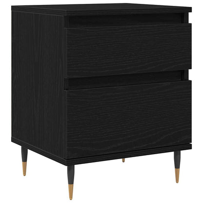 Nachttisch 2 stk. Schwarz Eichen-Optik 40 x 35 x 50 cm