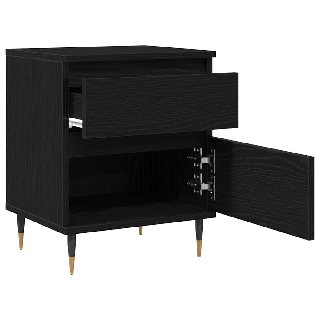 Nachttisch 2 pcs Schwarze Eiche 40 x 35 x 50 cm Holzwerkstoff
