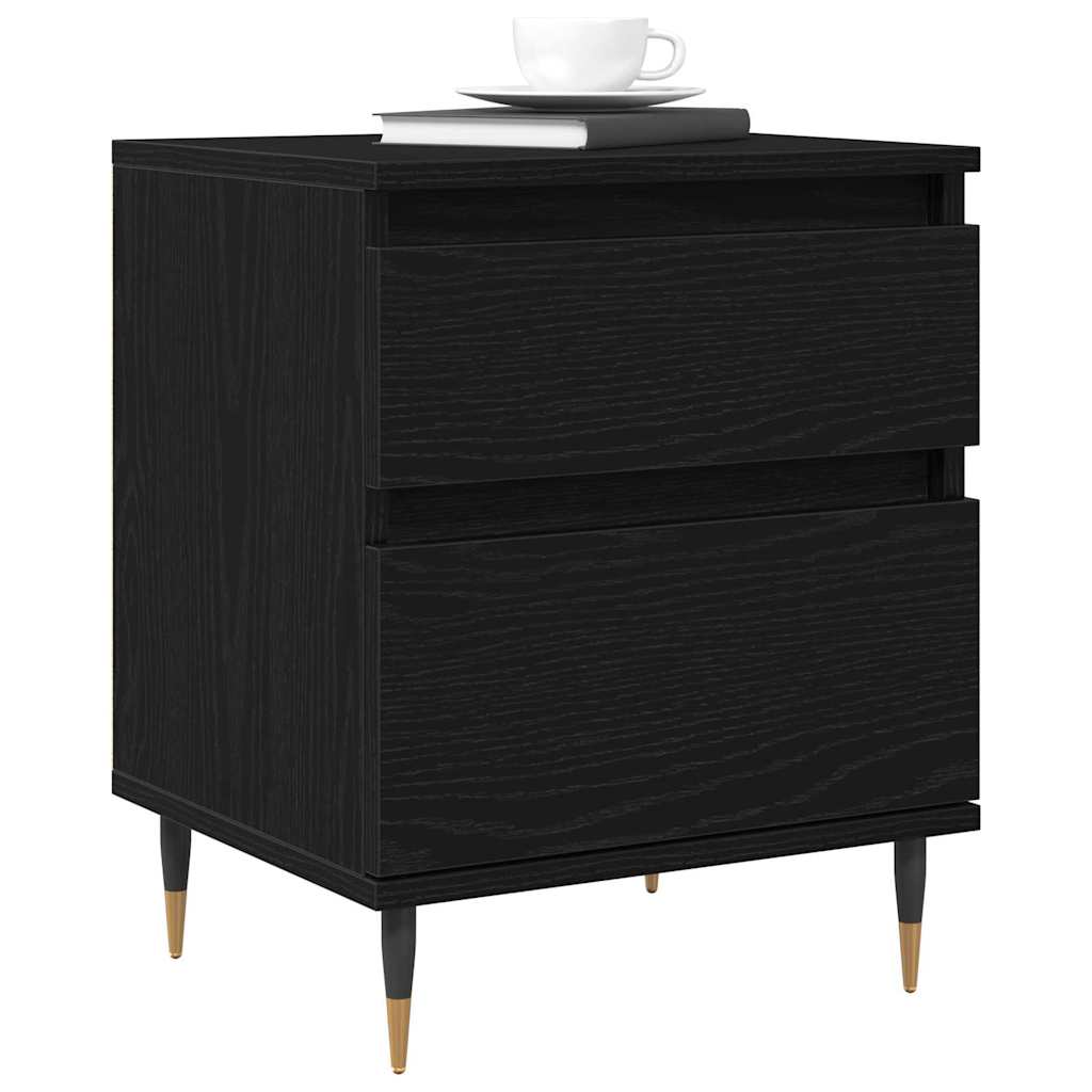 Nachttisch 2 pcs Schwarze Eiche 40 x 35 x 50 cm Holzwerkstoff