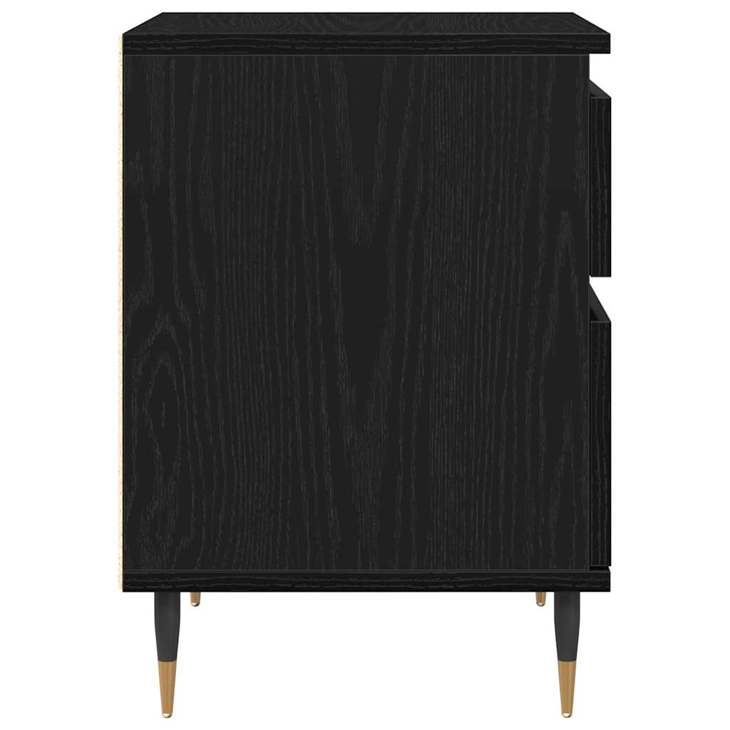 Nachttisch 2 pcs Schwarze Eiche 40 x 35 x 50 cm Holzwerkstoff