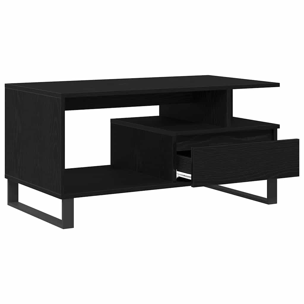 Couchtisch Schwarz Eichen-Optik 90 x 49 x 45 cm Holzwerkstoff