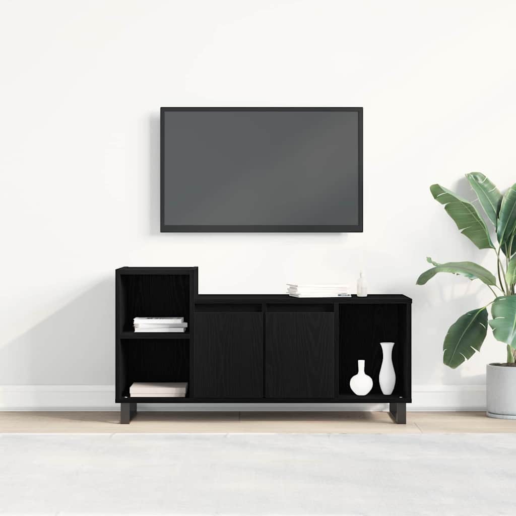 TV-Schrankset 100 x 35 x 55 cm Schwarz Eichen-Optik