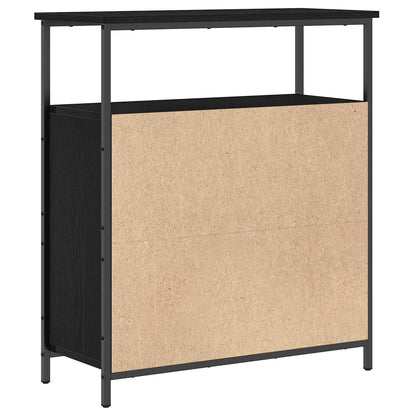 Sideboard Schwarz Eichen-Optik 70 x 30 x 80 cm Holzwerkstoff