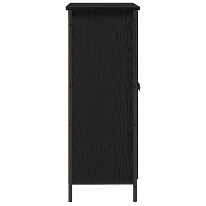 Sideboard Schwarz Eichen-Optik 70 x 30 x 80 cm Holzwerkstoff