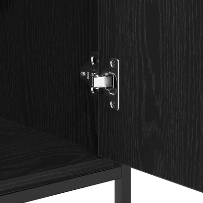 Sideboard Schwarz Eichen-Optik 69 x 35 x 80 cm Holzwerkstoff