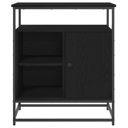 Sideboard Schwarz Eichen-Optik 69 x 35 x 80 cm Holzwerkstoff