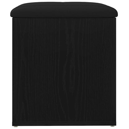 Sitzbank mit Stauraum Schwarz Eichen-Optik 42 x 42 x 45 cm