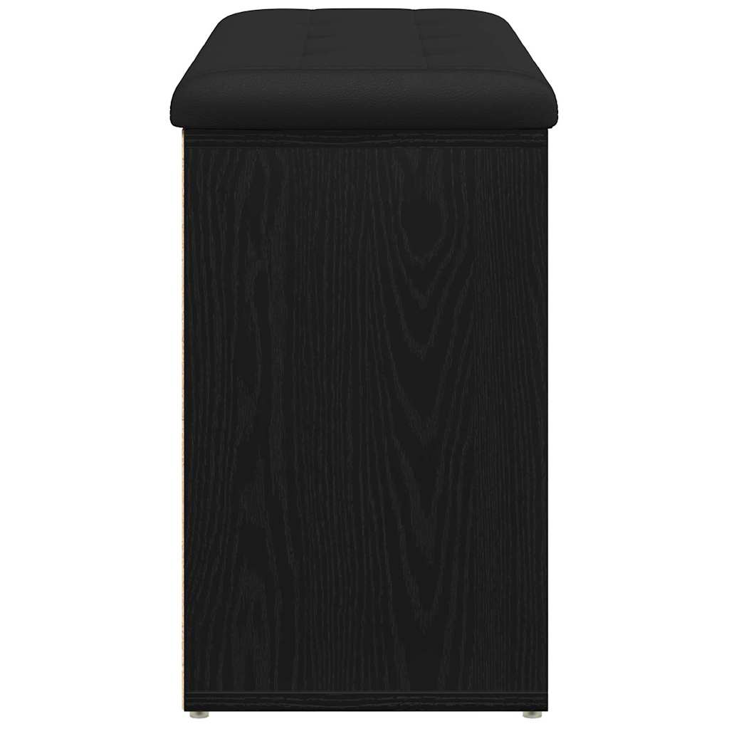 Schuhbank Schwarz Eichen-Optik 82 x 32 x 50 cm Holzwerkstoff