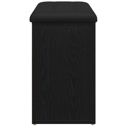 Schuhbank Schwarz Eichen-Optik 82 x 32 x 50 cm Holzwerkstoff