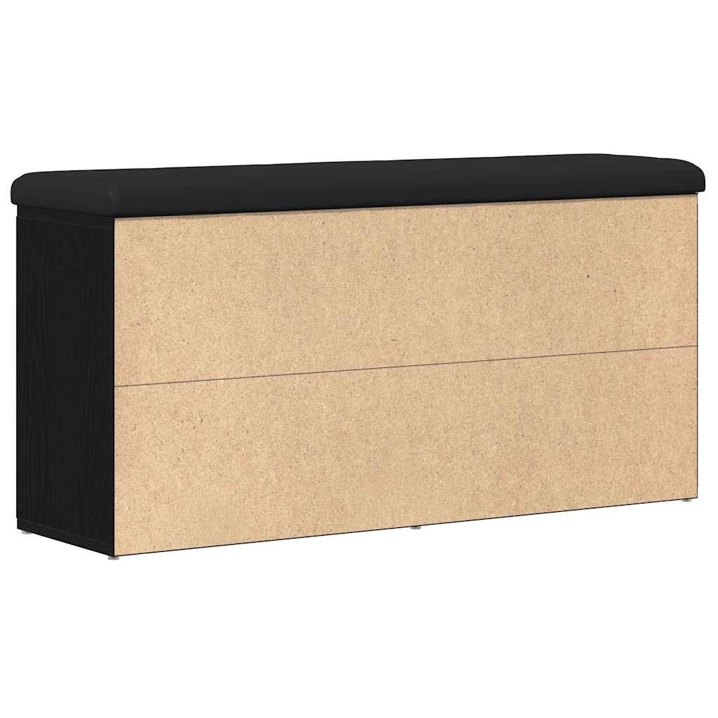 Schuhbank Schwarz Eichen-Optik 102 x 32 x 50 cm Holzwerkstoff
