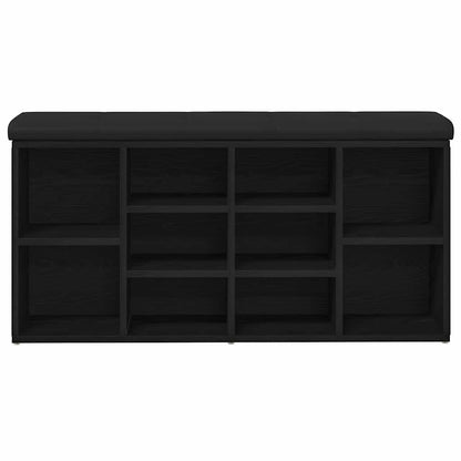 Schuhbank Schwarz Eichen-Optik 102 x 32 x 50 cm Holzwerkstoff