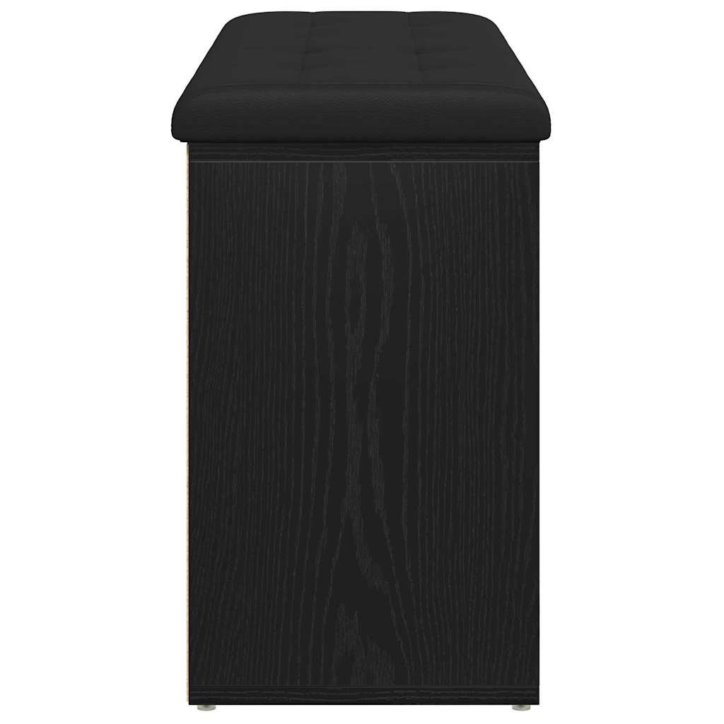 Schuhbank Schwarz Eichen-Optik 102 x 32 x 50 cm Holzwerkstoff