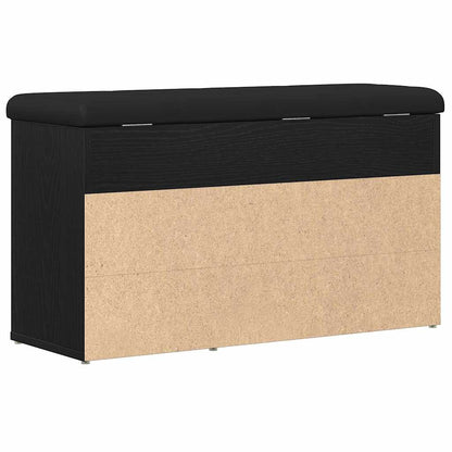 Schuhbank Schwarz Eichen-Optik 80 x 30 x 45 cm Holzwerkstoff