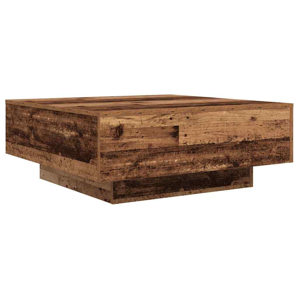 Couchtisch Altes Holz und Blau 80 x 80 x 31 cm Holzwerkstoff