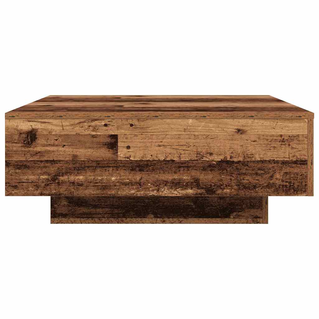 Couchtisch Altes Holz und Blau 80 x 80 x 31 cm Holzwerkstoff