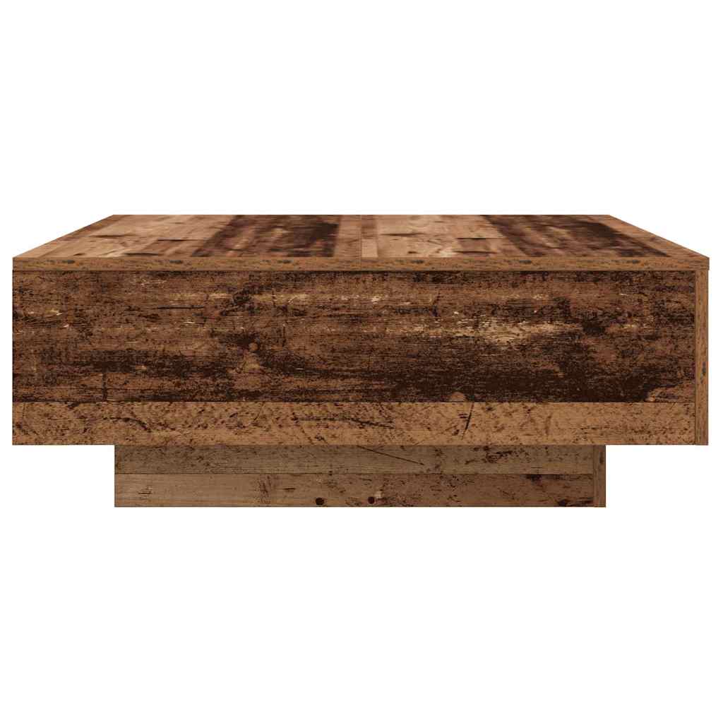 Couchtisch Altes Holz und Blau 80 x 80 x 31 cm Holzwerkstoff