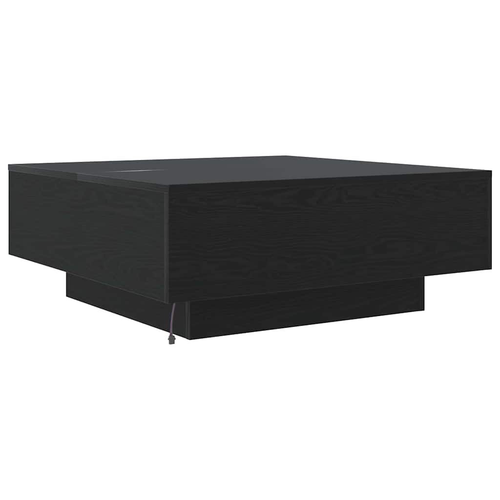 Schwarz Eichen-Optik 80 x 80 x 31 cm Holzwerkstoff