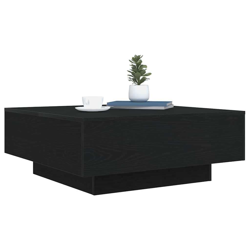 Schwarz Eichen-Optik 80 x 80 x 31 cm Holzwerkstoff
