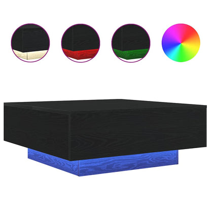 Schwarz Eichen-Optik 80 x 80 x 31 cm Holzwerkstoff