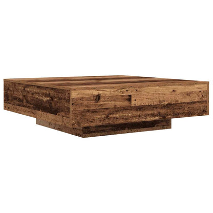 Couchtisch mit LED-Streifen Altholz 100 x 100 x 31 cm