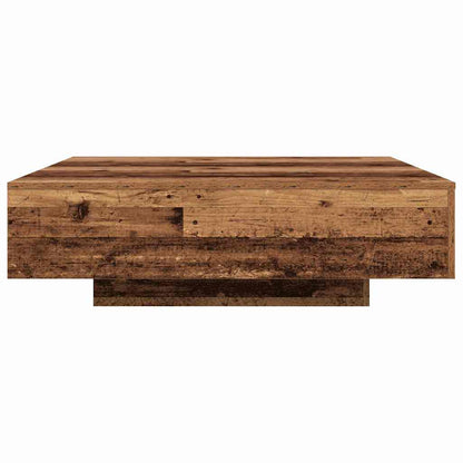 Couchtisch mit LED-Streifen Altholz 100 x 100 x 31 cm