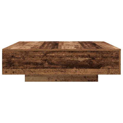 Couchtisch mit LED-Streifen Altholz 100 x 100 x 31 cm