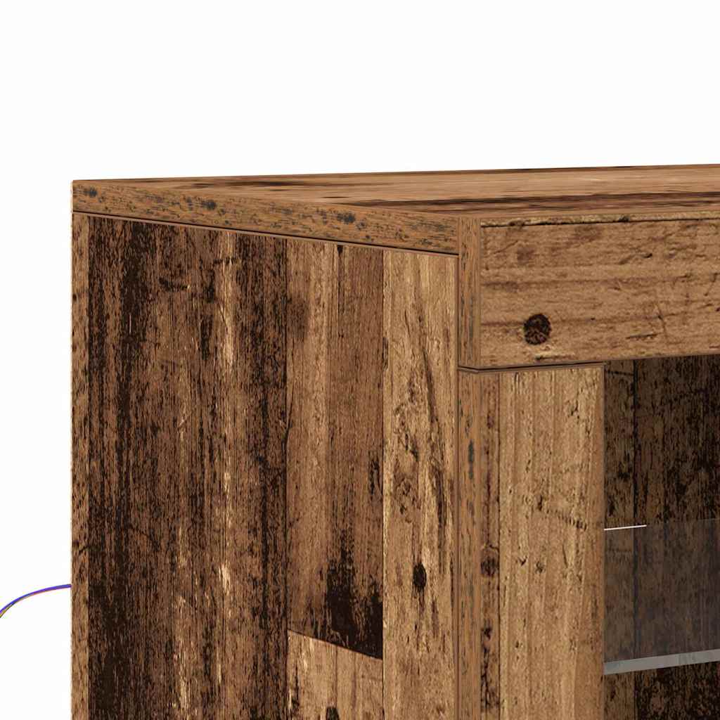 LED-Sideboard Braun 60,5 x 37 x 67 cm Holzwerkstoff
