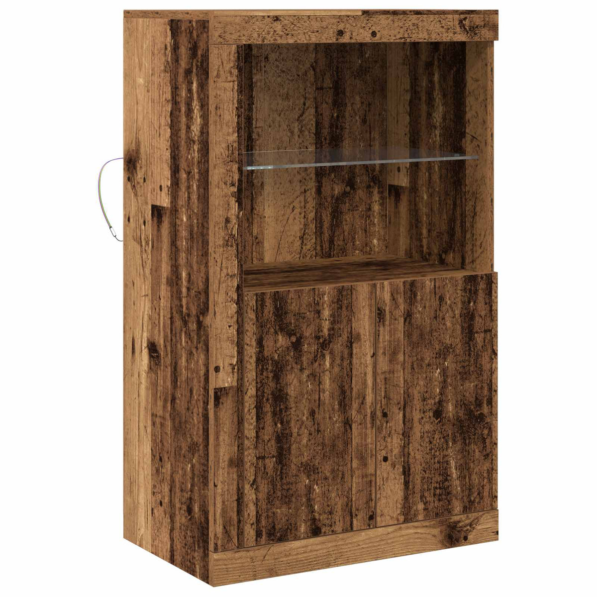 LED-Sideboard 60,5 x 37 x 100 cm Holzwerkstoff Altholz