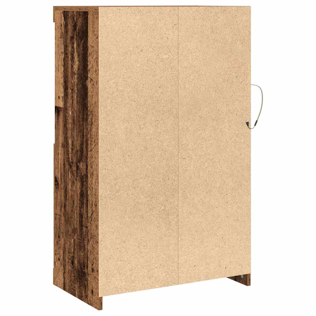 LED-Sideboard 60,5 x 37 x 100 cm Holzwerkstoff Altholz