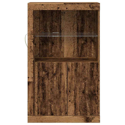 LED-Sideboard 60,5 x 37 x 100 cm Holzwerkstoff Altholz