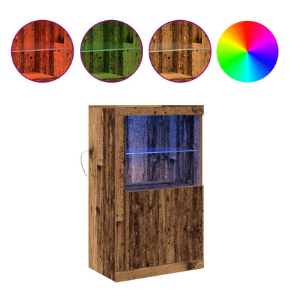 LED-Sideboard 60,5 x 37 x 100 cm Holzwerkstoff Altholz