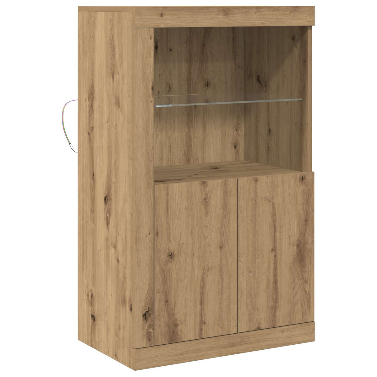 LED-Sideboard 60,5 x 37 x 100 cm Holzwerkstoff Artisan-Eiche