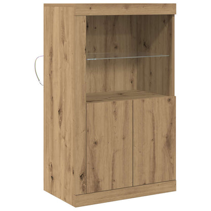 LED-Sideboard 60,5 x 37 x 100 cm Holzwerkstoff Artisan-Eiche