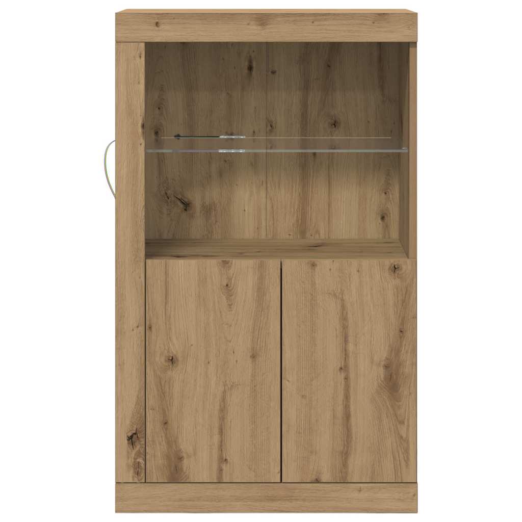 LED-Sideboard 60,5 x 37 x 100 cm Holzwerkstoff Artisan-Eiche