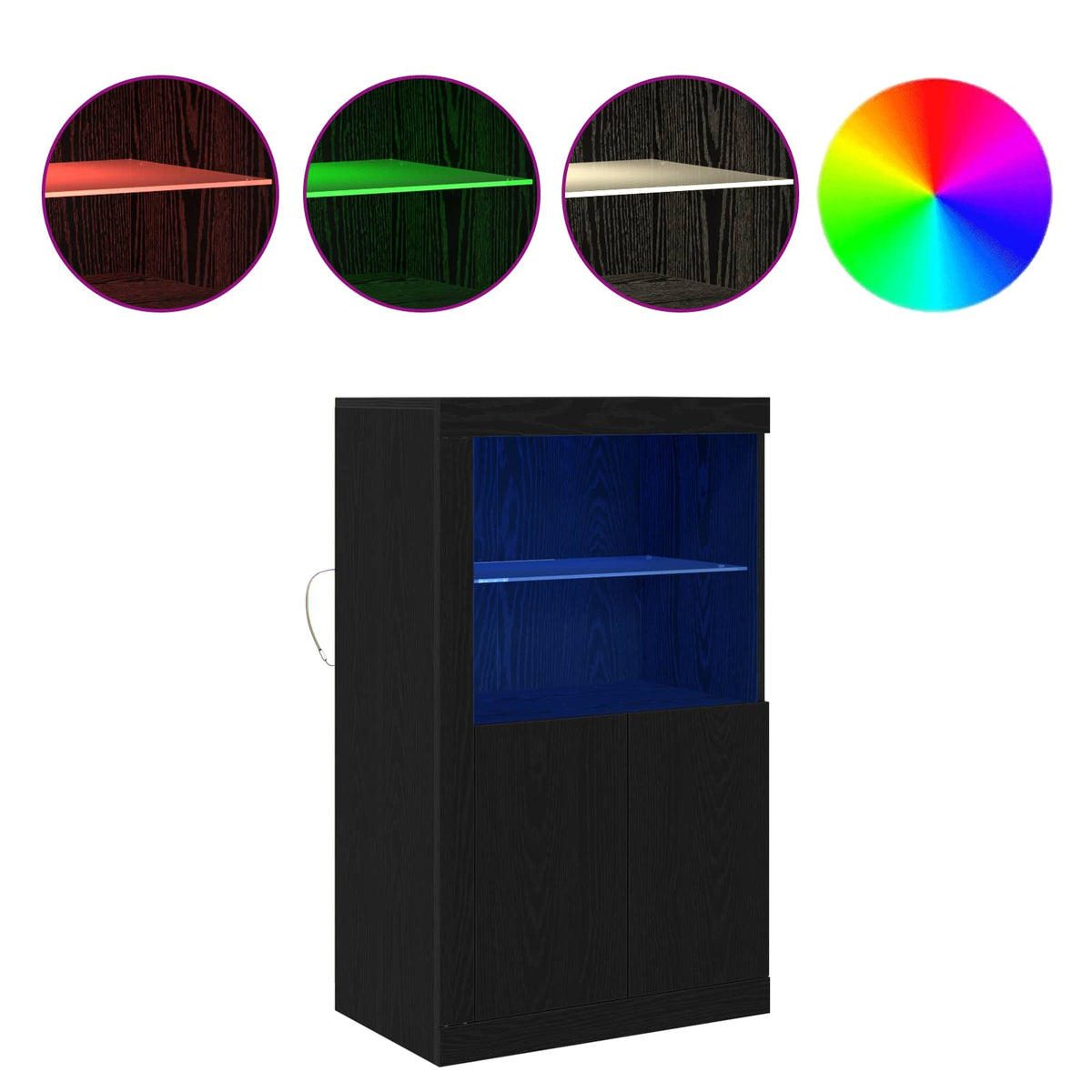 LED-Sideboard 60,5 x 37 x 100 cm Holzwerkstoff