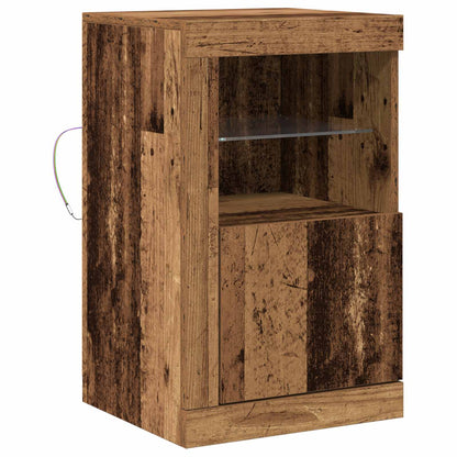 LED-Sideboard 41 x 37 x 67 cm Holzwerkstoff Altholz