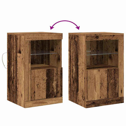 LED-Sideboard 41 x 37 x 67 cm Holzwerkstoff Altholz
