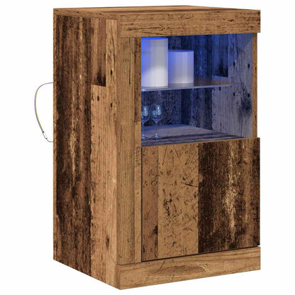 LED-Sideboard 2 stk. 41 x 37 x 67 cm Holzwerkstoff Altholz