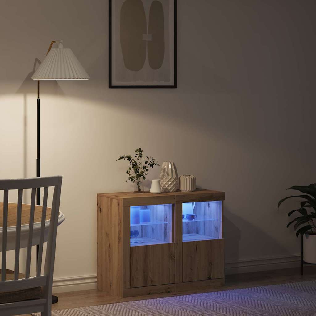 LED-Sideboard 2 Stk. 41 x 37 x 67 cm Holzwerkstoff