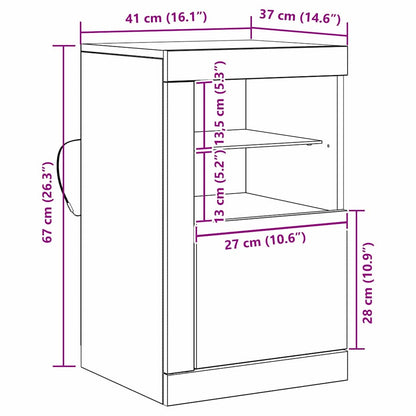 LED-Sideboard 2 Stk. 41 x 37 x 67 cm Holzwerkstoff