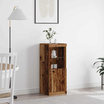 LED-Sideboard Braun 41 x 37 x 100 cm Holzwerkstoff