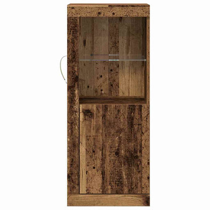LED-Sideboard Braun 41 x 37 x 100 cm Holzwerkstoff