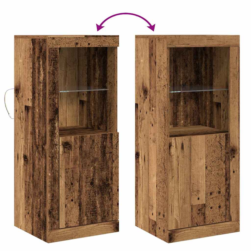 LED-Sideboard Braun 41 x 37 x 100 cm Holzwerkstoff