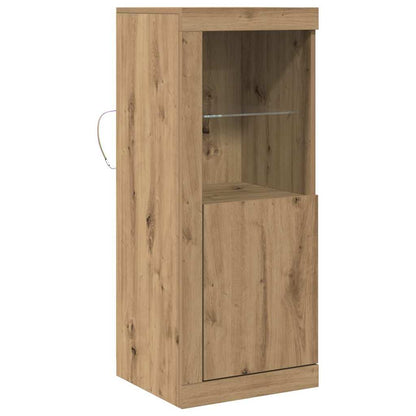 LED-Sideboard Braun 41 x 37 x 100 cm Holzwerkstoff